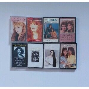 Vintage Country Music Cassette Tapes Lot Set Of 8 Judds Crystal Gayle Alabama